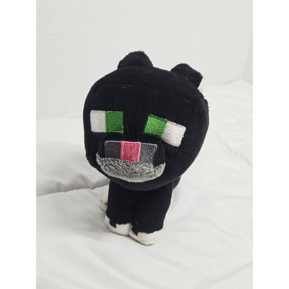 Minecraft Black Cat 6" Plush Tuxedo Kitten Mojang Jinx Stuffed Animal Toy Retire